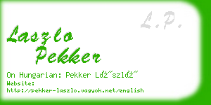 laszlo pekker business card